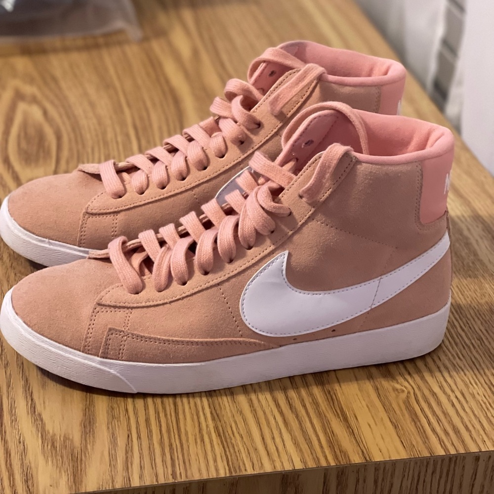 Coral Pink Nike Blazers